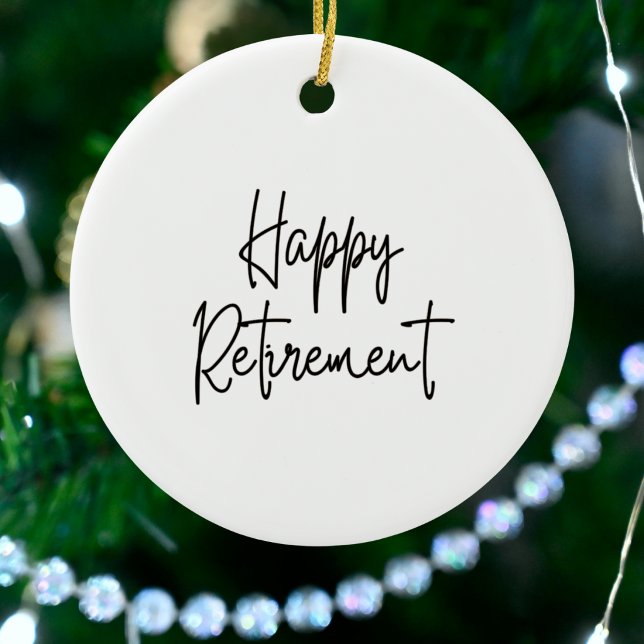 Airline Pilot Retirement Photo Blue Ivory Stripes Ceramic Ornament (Creator Uploaded)