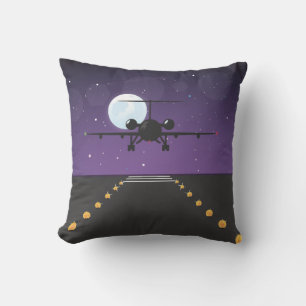 airline takeoff throw pillow