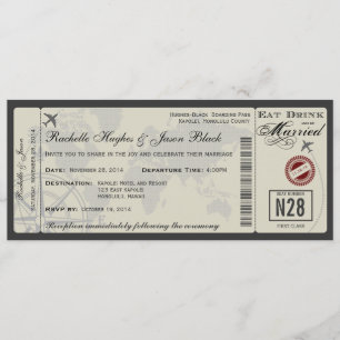 Airline Ticket Wedding Invitation