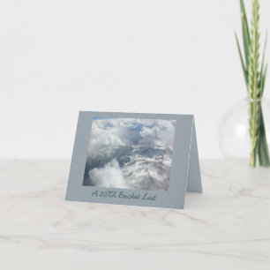 Airline Travel Photo New Year Bucket List Card