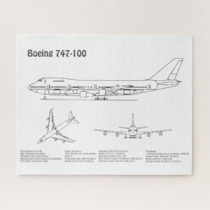 Airliner 747 - Airplane Blueprint Drawing Plans BD Jigsaw Puzzle