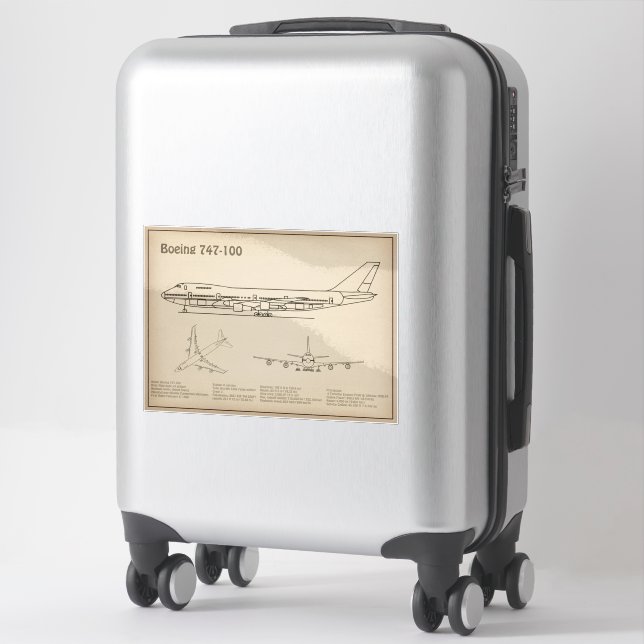 Airliner 747 - Airplane Blueprint Drawing Plans SD (Suitcase)