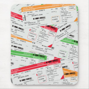 Airliner tickets mouse pad