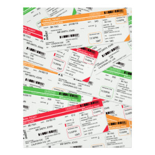 Airliner tickets photo print