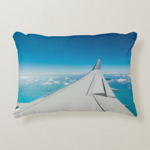 Airliner turbulent wing accent pillow