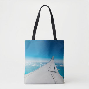 Airliner turbulent wing tote bag