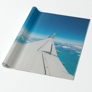 Airliner turbulent wing wrapping paper