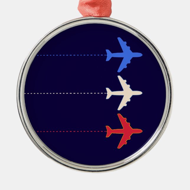 airlines airplanes metal ornament (Front)
