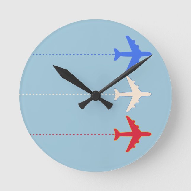 airlines airplanes round clock (Front)