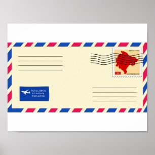 Airmail Envelope Poster