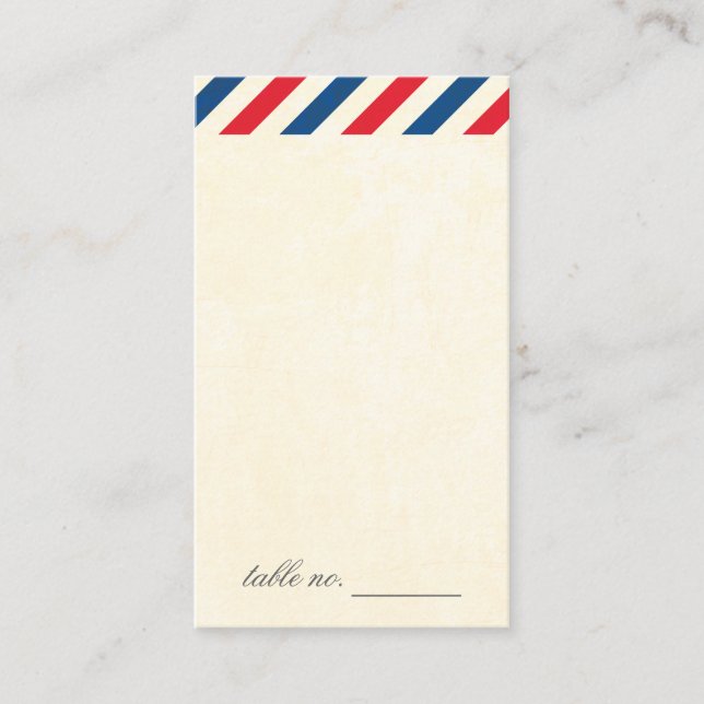 Airmail Escort Card Tag (Front)