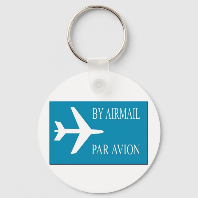 Airmail sticker effect keychain (Front)