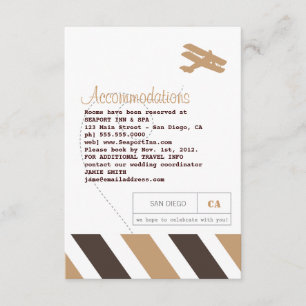 Airmail Travel and Hotel Insert Card