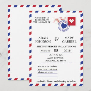 Airmail Wedding Invitation