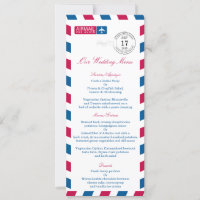 Airmail Wedding Reception Menu