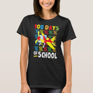 Airplane 100 Days of School Apparel for Teachers B T-Shirt