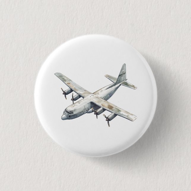 Airplane 1 Inch Round Button (Front)