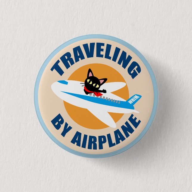 Airplane 1 Inch Round Button (Front)