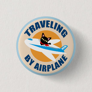 Airplane 1 Inch Round Button