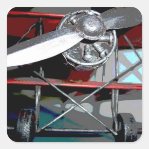Airplane 2 square sticker
