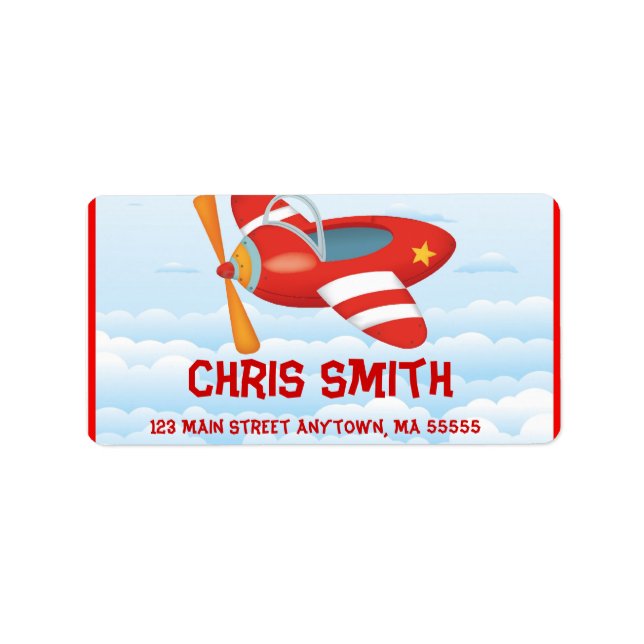 Airplane Address Labels (Front)