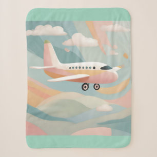 Airplane AI art  Sherpa Blanket