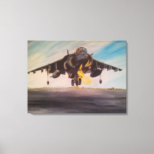 AIRPLANE AIRCRAFT AVIATION ART STRETCHED CANVAS PRINT