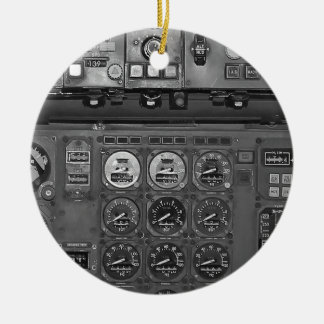 Airplane Aircraft Flight Deck Cockpit Pilot Flies Ceramic Ornament