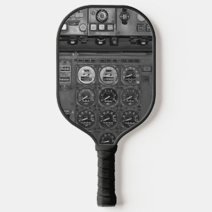 Airplane Aircraft Flight Deck Cockpit Pilot Flies Pickleball Paddle