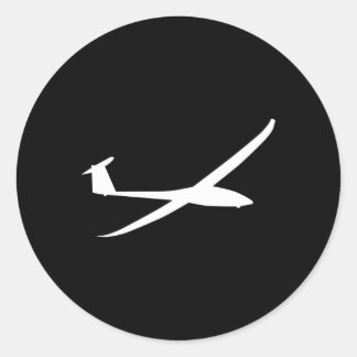 Airplane Aircraft Glider Plane Pilot Sport Classic Round Sticker