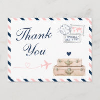 Airplane Airline Travel Wedding Shower Thank You