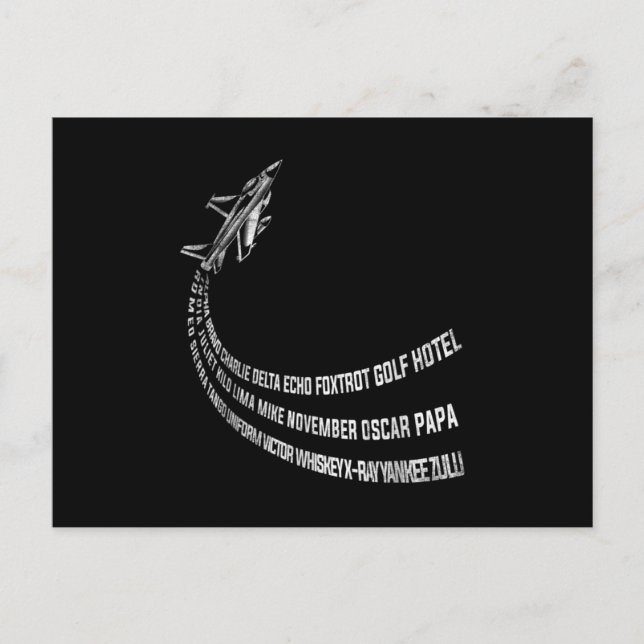 Airplane Airport Pilot Announcement Postcard (Front)