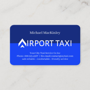 Airplane Airport Taxi Service Business Card