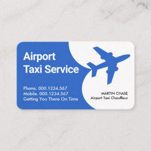Airplane Airport Taxi Service Business Card
