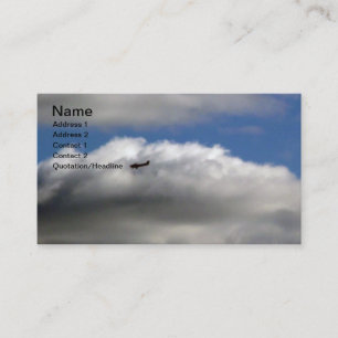 Airplane and clouds business card