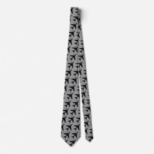 airplane and compass design black tie