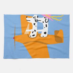 Airplane and Dalmatians Kitchen Towel