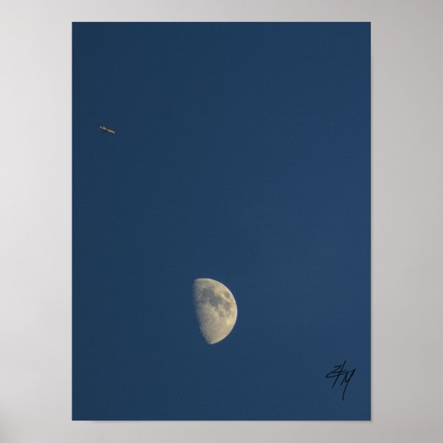 Airplane and moon poster (Front)