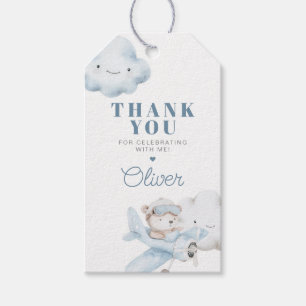 Airplane and Teddy Bear Baby Shower or Birthday Gift Tags
