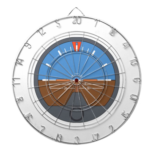 Airplane Attitude Indicator Dartboard (Front)