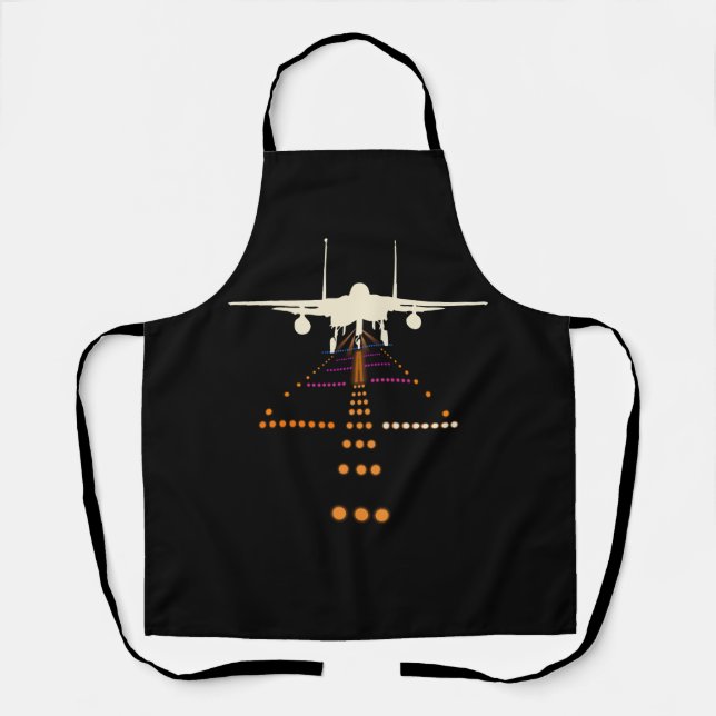 Airplane Aviation Aviator Flight Pilot Airport Coo Apron (Front)