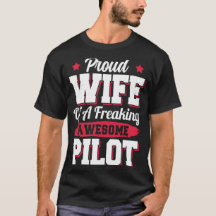 Airplane Aviation Flight Instructor Pilot Wife T-Shirt