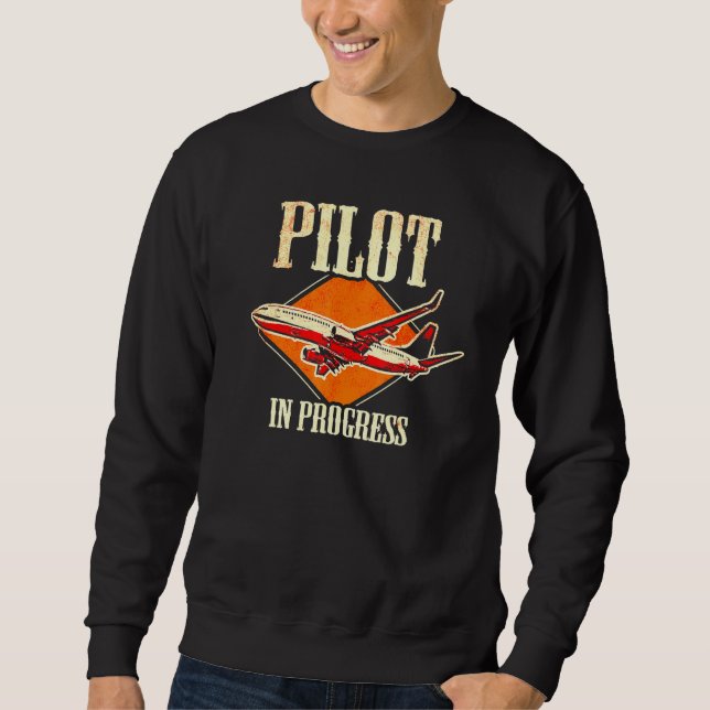 Airplane Aviation Flying Pilot 3 Sweatshirt (Front)