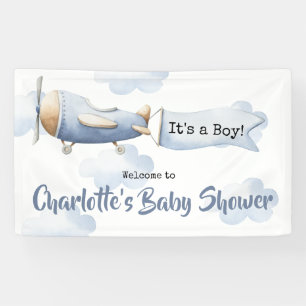 Airplane Baby Shower Banner
