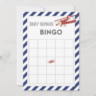 Airplane Baby Shower Bingo Card