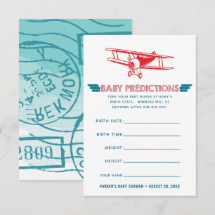 Airplane Baby Shower Guessing Game Invitation