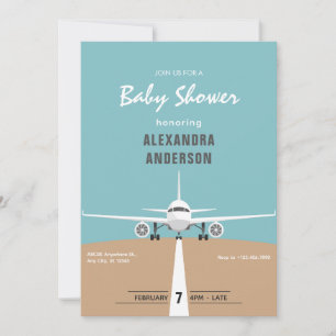Airplane Baby Shower Invitation