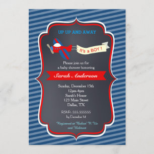 Airplane Baby Shower Invitations
