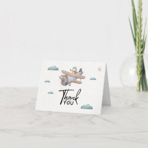 Airplane Baby Shower Thank You Card