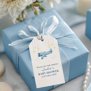 Airplane Baby Shower Whimsical Boy Baby Thank You Gift Tags